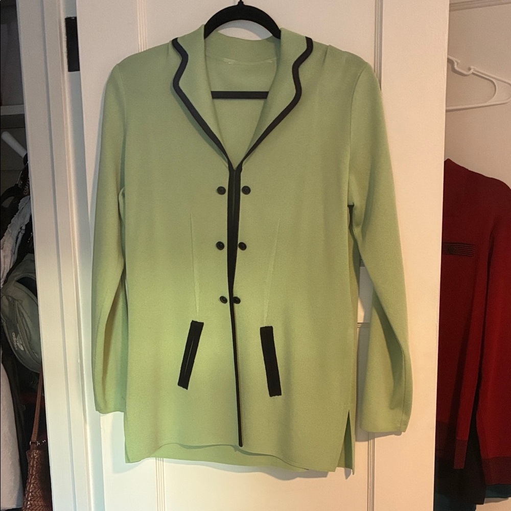 Women's Green Double-Breasted Jacket